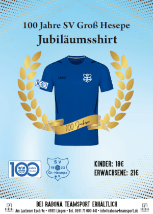 Jubiläumsshirt ab sofort erhältlich!!
