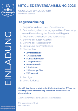 Generalversammlung 2026