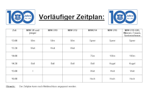 Einladung Leichtathletik Ehemaligen/Vereinsmeisterschaft