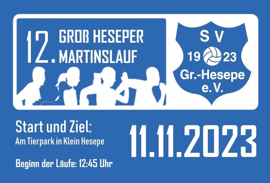 12. Groß Heseper Martinslauf am 11.11.2023