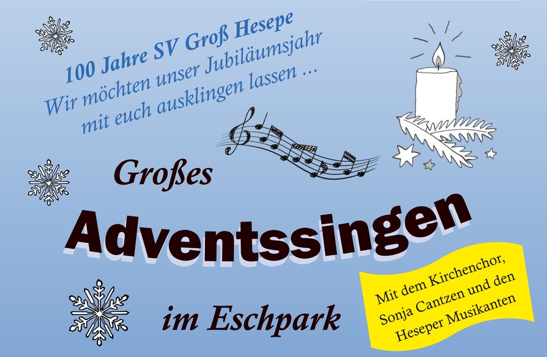 Adventssingen im Eschpark am 9. Dezember ab 18 Uhr